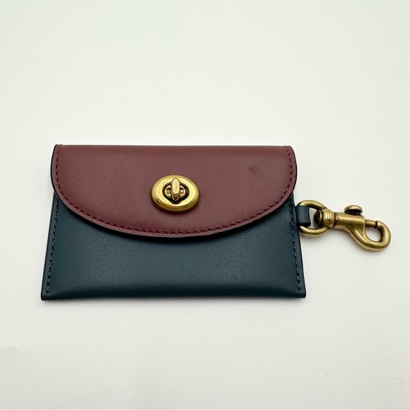 Coach Turnlock Card Case in Colorblock - Picture 1 of 9